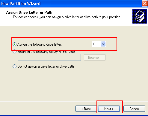 Assign Drive Letter