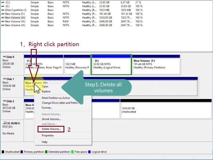convert disk gpt disk management