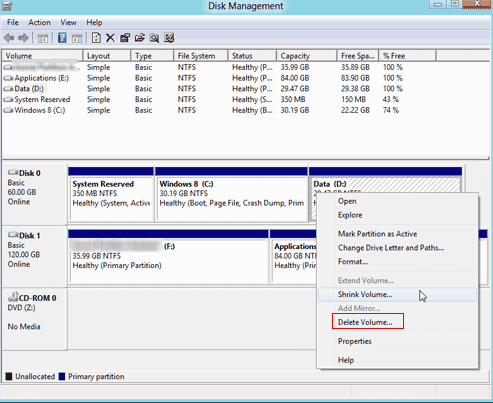Delete partition