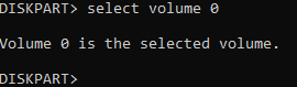 Extend partition with cmd diskpart