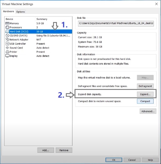 extend vmware drive