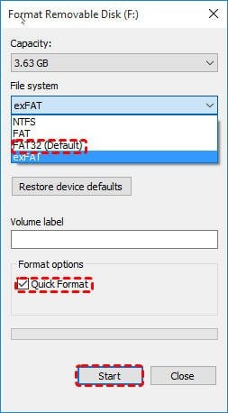 Format SD Card to FAT32