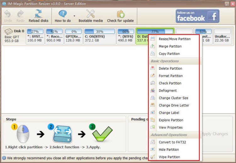 Right-click resizer options